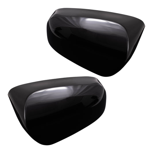 Brock Aftermarket Replacement Driver Left Passenger Right Mirror Cover Set Paint to Match Black without Signal Compatible with 2014-2019 Toyota Corolla