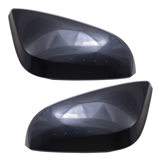 Brock Aftermarket Replacement Driver Left Passenger Right Mirror Cover Set Paint To Match Black Compatible with 2014-2019 Toyota Highlander