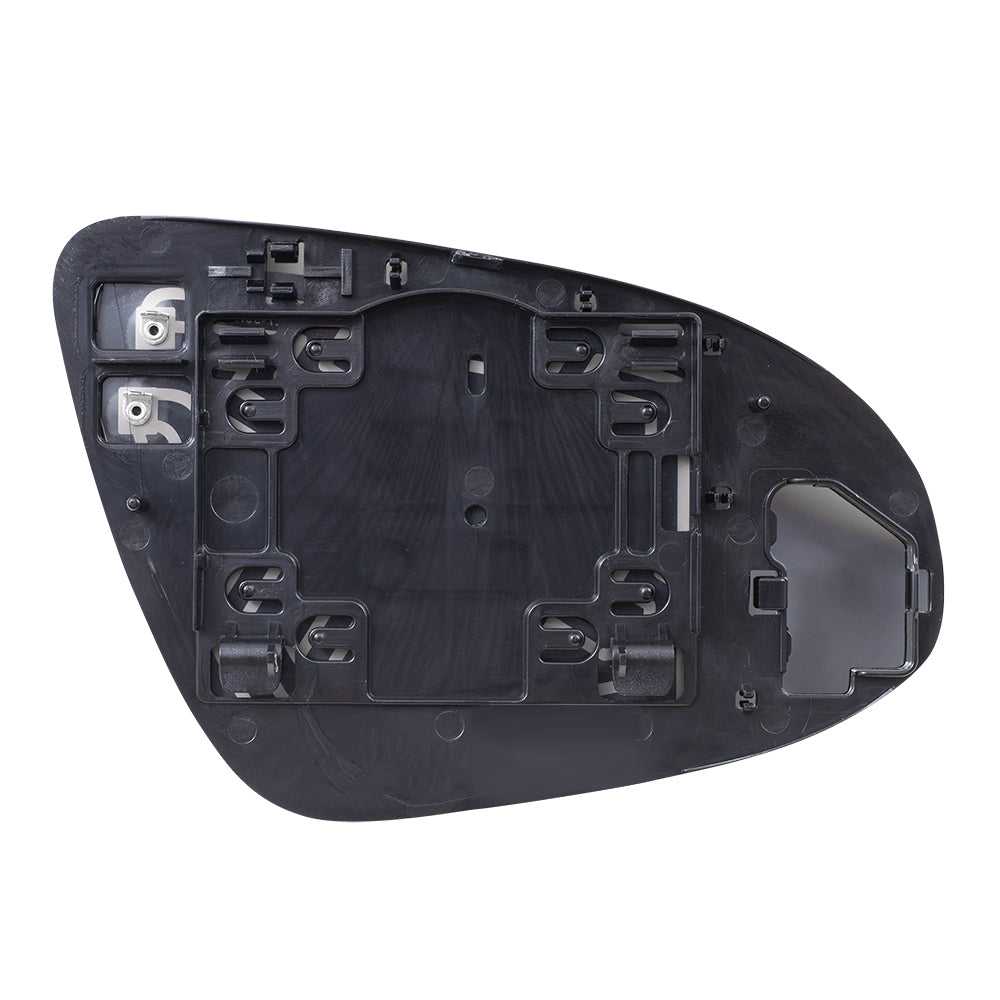 Brock Replacement Driver Side Mirror Glass and Base with Heat without Blind Spot Detection Compatible with 2012-2014 Camry