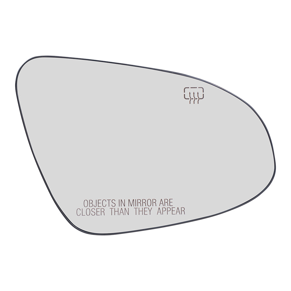 Brock Replacement Driver and Passenger Side Mirror Glass and Base with Heat Compatible with 2014-2019 Corolla