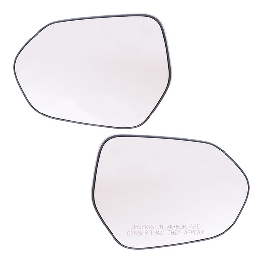 Brock Replacement Driver and Passenger Side Mirror Glass and Base with Heat without Blind Spot Detection Compatible with 2018-2020 Camry/Camry Hybrid & 2020 Corolla Sedan North America Built ONLY