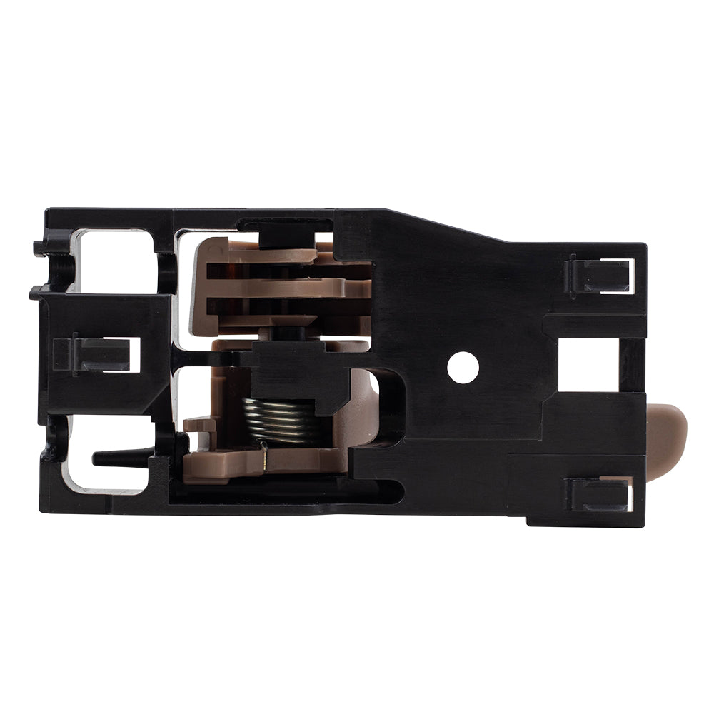 Brock Replacement Front and Rear Passenger Side Inside Brown/Oak Door Handles Set Compatible with 2001-2004 Sequoia & 2004-2006 Tundra Double Cab ONLY