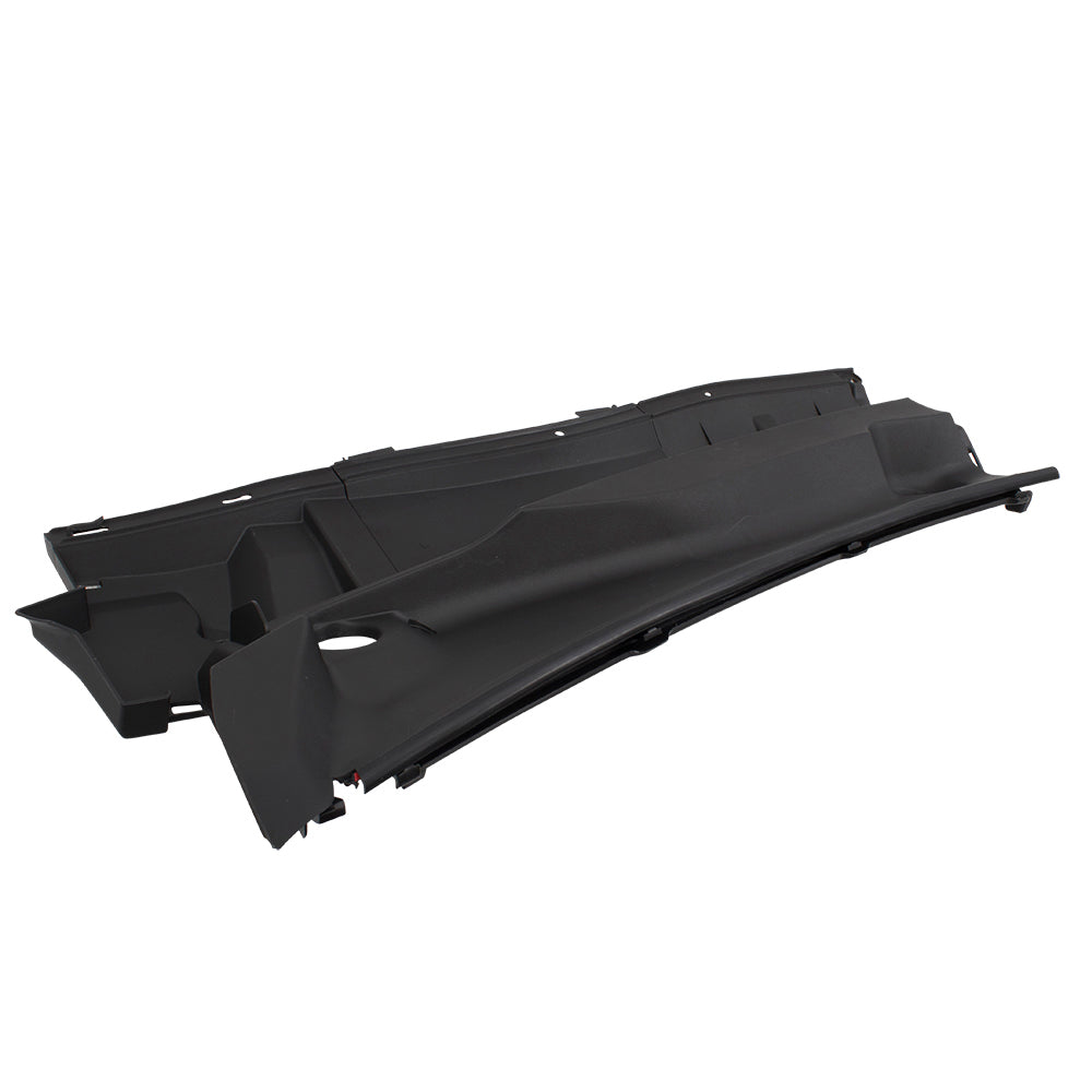 Brock Replacement Drivers Textured Black Cowl Grille Windshield Wiper Molding Compatible with 2009-2013 Corolla 5570902300
