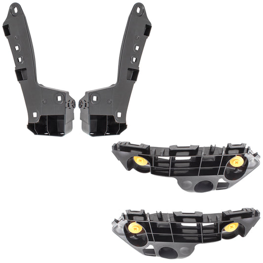 Brock Replacement for Aftermarket Replacement Bumper Brackets 4 Pc Set Compatible with 2018 Camry & Hybrid