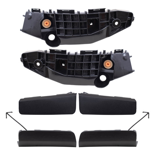 Brock Replacement Front Driver & Passenger Side Grille Opening Covers, Bumper Cover Retainers &Bumper Hole Covers 6 Pc Set Compatible with 2019-2021 Rav4 LE/Limited/XLE/XLE Premium Built in Japan ONLY