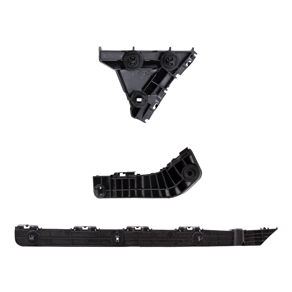Brock Replacement Rear Driver Side, Side Bumper Support and Bumper Cover Retainer & Front Driver Side Bumper Bracket 3 Piece Set Compatible with 2007-2011 Camry & 2007-2011 Camry Hybrid