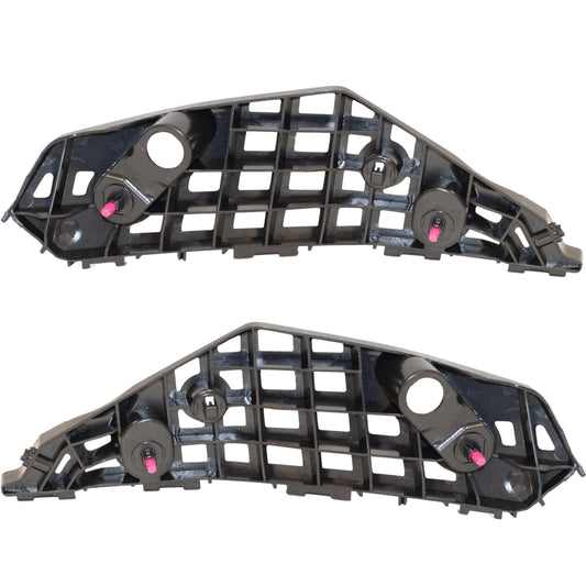 Front Driver Left Passenger Right Bumper Cover Support Stay Bracket Set Compatible with 2020-2024 Toyota Highlander 2020-2024 Toyota Highlander Hybrid 52146-0E100 52145E100 TO1042147 TO1043147