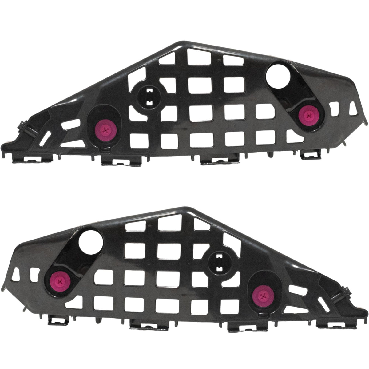 Front Driver Left Passenger Right Bumper Cover Support Stay Bracket Set Compatible with 2020-2024 Toyota Highlander 2020-2024 Toyota Highlander Hybrid 52146-0E100 52145E100 TO1042147 TO1043147