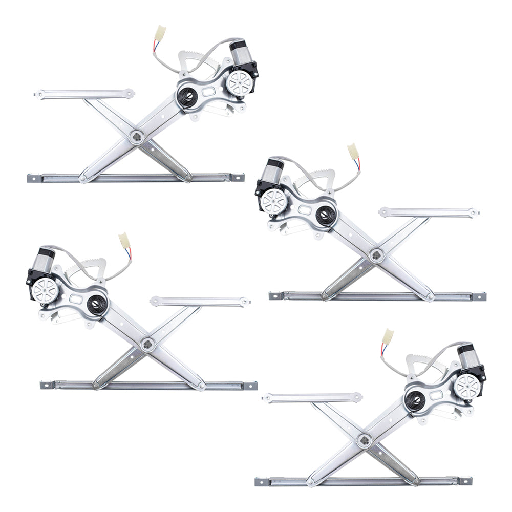 Window Regulator w/ Motor for 2007-2021 Tundra 2 Pins Front/Crew Cab Rear for 2008-2022 Sequoia 698020C030 Set TO1350208