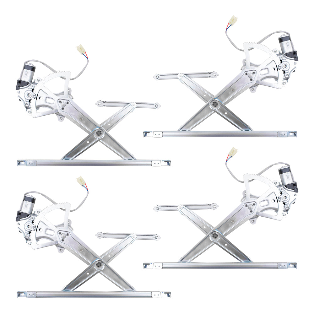 Window Regulator w/ Motor for 2007-2021 Tundra 2 Pins Front/Crew Cab Rear for 2008-2022 Sequoia 698020C030 Set TO1350208