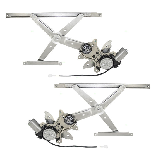 Brock Replacement Driver and Passenger Front Power Window Lift Regulators & Motors Assemblies Compatible with 98-02 Corolla 8572002040 6980102040