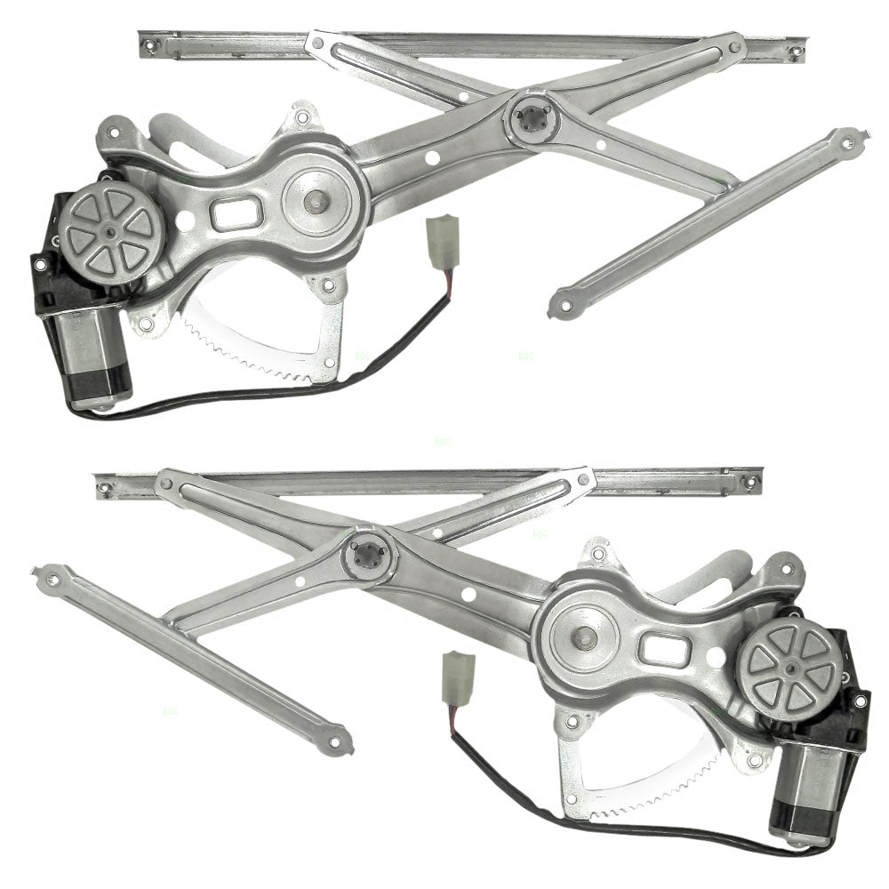 Brock Replacement Driver and Passenger Front Power Window Lift Regulators & Motor Assemblies Compatible with 03-08 Corolla 6982002170 6981002170