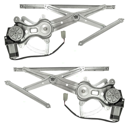 Brock Replacement Driver and Passenger Front Power Window Lift Regulators & Motor Assemblies Compatible with 03-08 Corolla 6982002170 6981002170