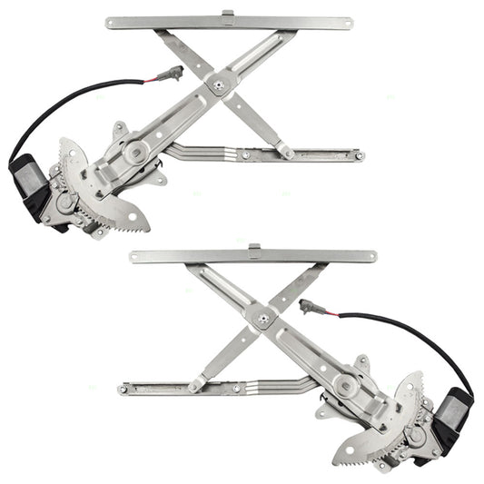Brock Replacement Driver and Passenger Front Power Window Lift Regulators & Motors Assemblies Compatible with 95-04 Tacoma 6980235090 6980135100