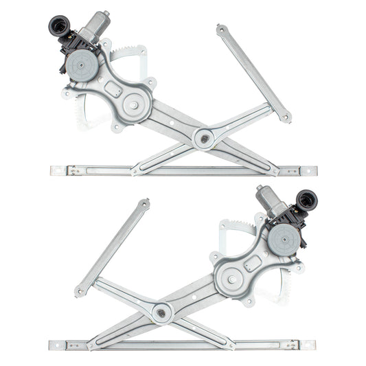 Brock Replacement Pair Set Front Window Power Regulators with Motors Assemblies Compatible with 05-12 Avalon 69802AC020 69801AC020 85720AE020 857100E010