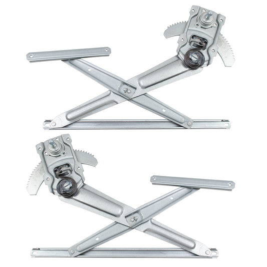 Brock Replacement Driver and Passenger Front Manual Window Lift Regulators Compatible with 89-95 Pickup Truck 90-95 4Runner without Vent Window 6980235010 6980135010