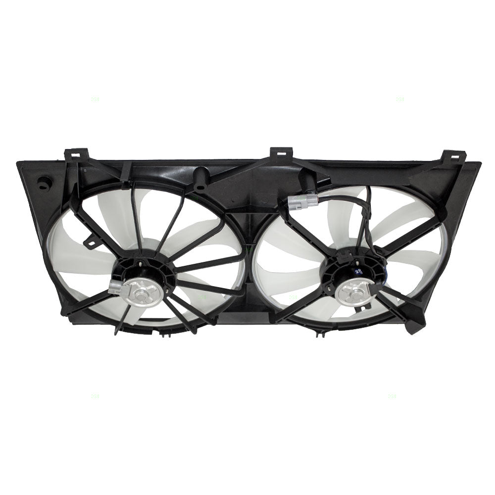 Brock Replacement Dual Cooling Fan Motor Assembly Compatible with 2007-2009 Camry 4-cylinder Manual Transmission 16711-0H090 16363-0H070