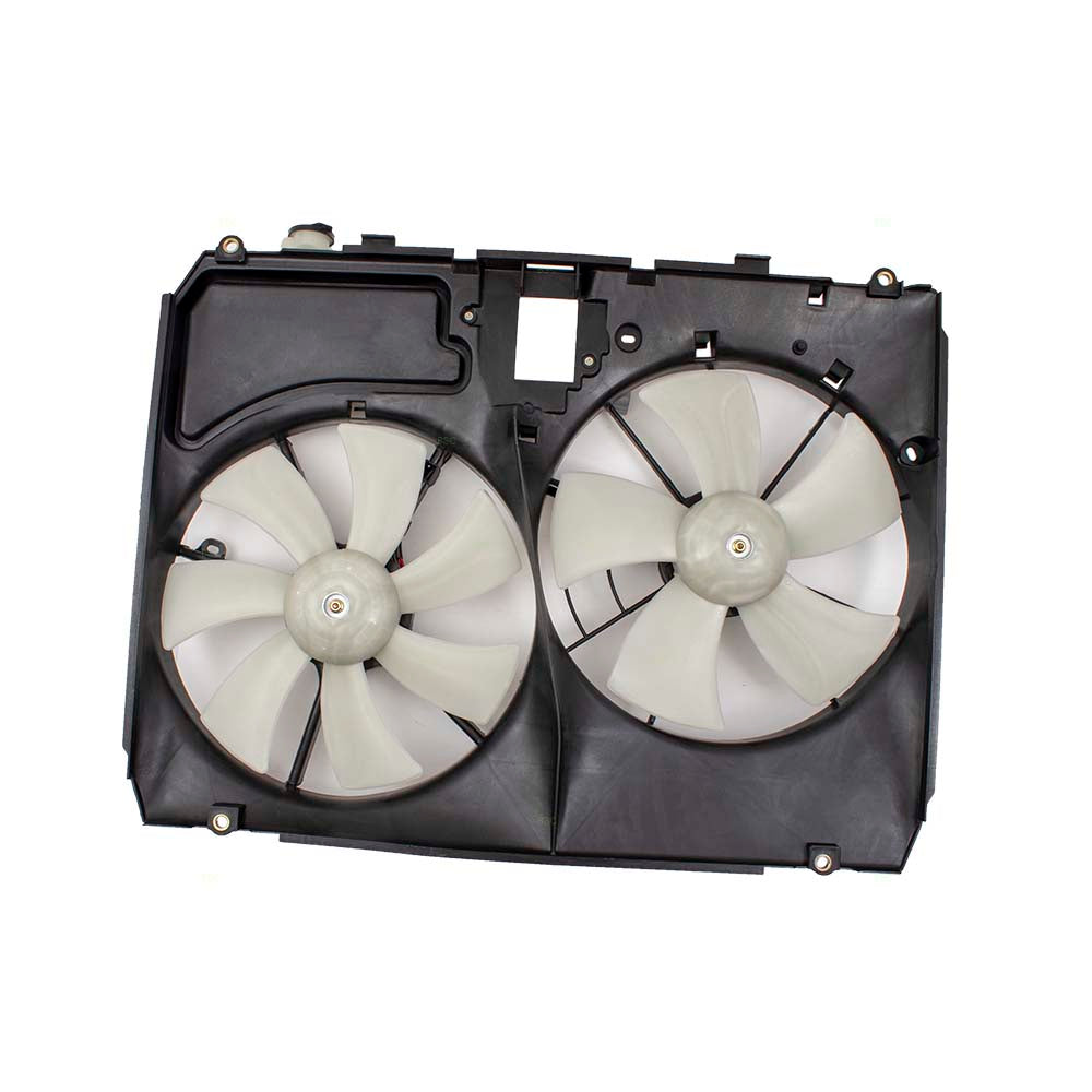 Brock Replacement Dual Cooling Fan Motor Assembly Compatible with 04-05 Sienna 163610A150 163630A130
