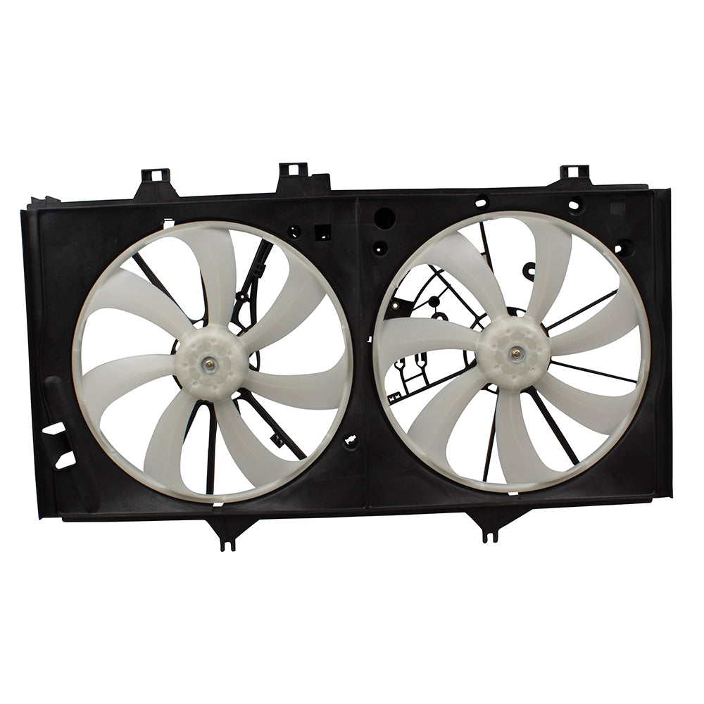 Brock Replacement Dual Condenser Radiator Engine Cooling Fan Assembly Replacement for 12-17 Camry 2.5L 167110V100 163610V420