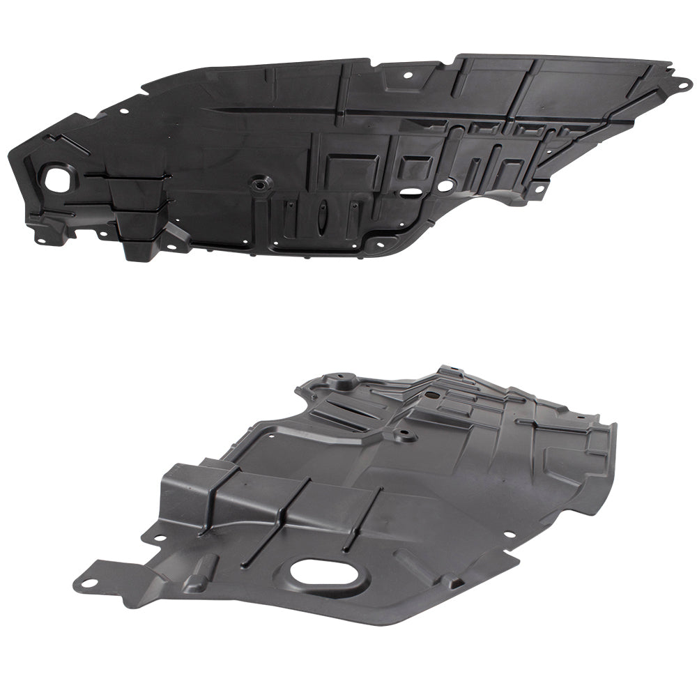 Brock 6870-0003S Under Engine Splash Shield Set Compatible With 2012-2014 Toyota Camry 2012-2014 Toyota Camry Hybrid