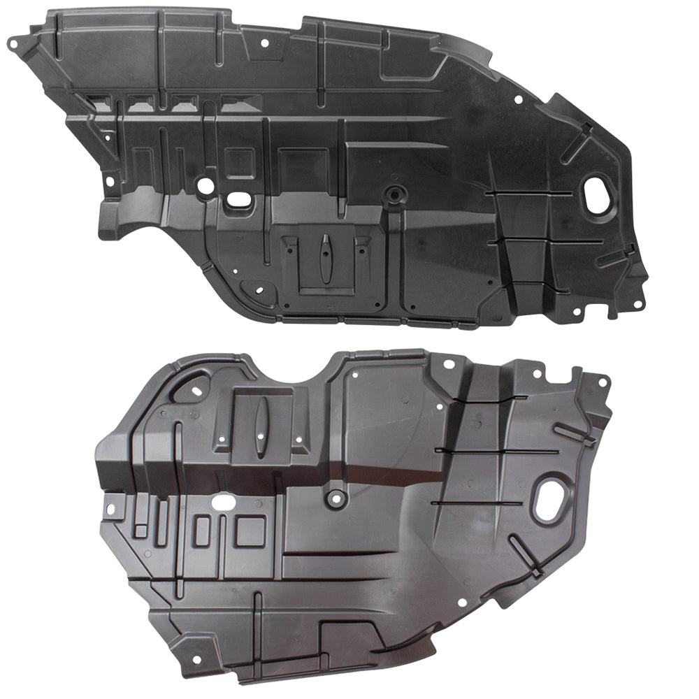 Brock 6870-0003S Under Engine Splash Shield Set Compatible With 2012-2014 Toyota Camry 2012-2014 Toyota Camry Hybrid