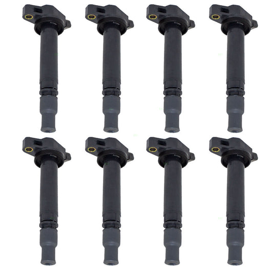 Brock Replacement for 8 Piece Set Ignition Spark Plug Coil Compatible with GS430 GX470 LS430 SC430 4Runner Land Cruiser Sequoia Tundra 90919-02259