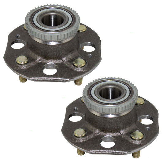 Brock Replacement Pair of Rear Wheel Hub Bearings Compatible with 98-02 Accord 2.3L w/ 4 Lug Disc Brakes 42200-S84-C31