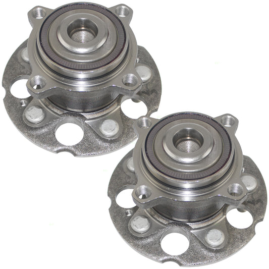 Brock Replacement Pair Set Rear Wheel Hub Bearings Compatible with Accord Crosstour & CR-V 42200-SWB-951 HA590190 512344