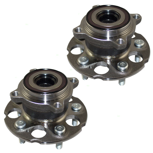 Brock Replacement Pair Set Rear Wheel Hub Bearings Compatible with RDX CR-V 42200-STK-951 HA590204