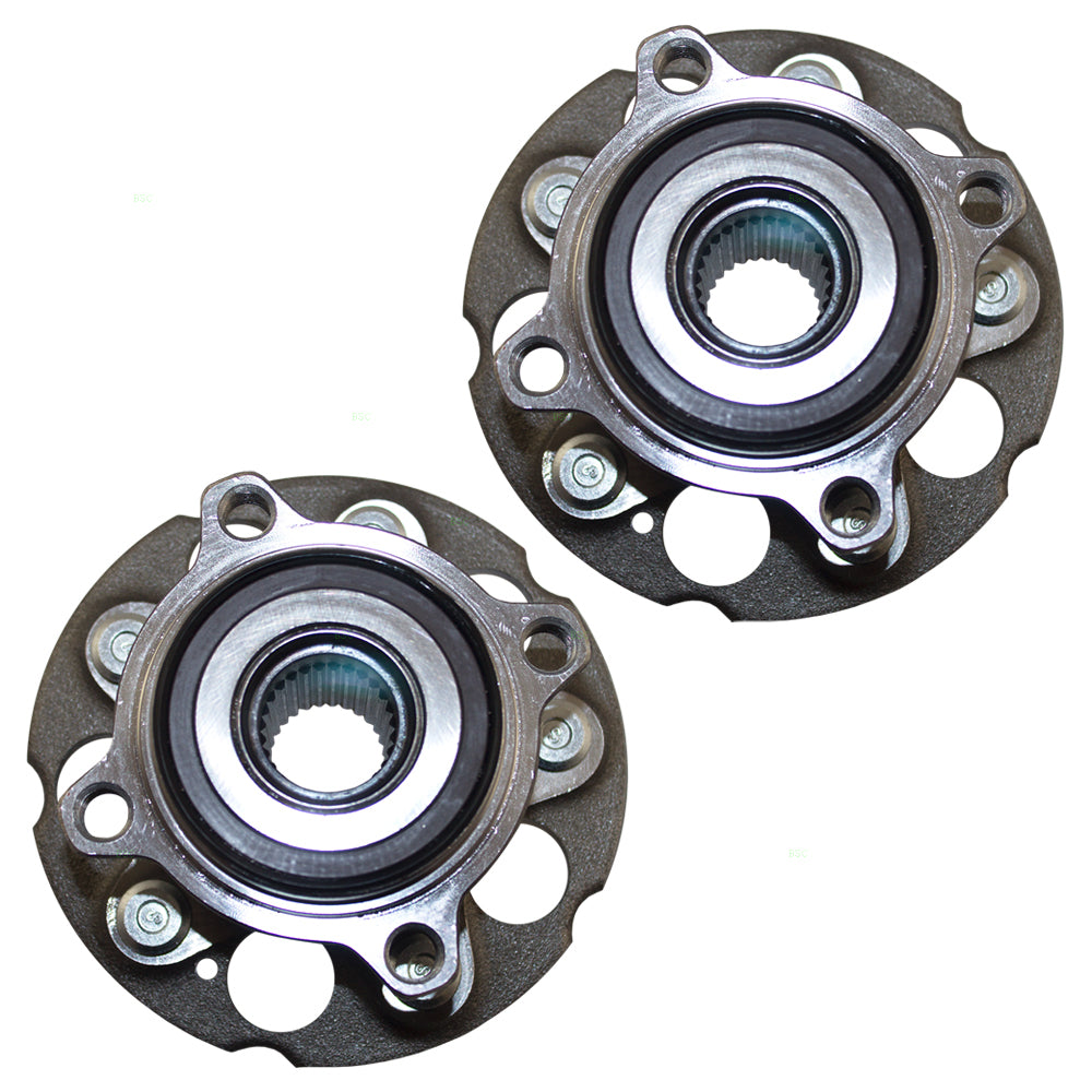Brock Replacement Pair Set Rear Wheel Hub Bearings Compatible with RDX CR-V 42200-STK-951 HA590204