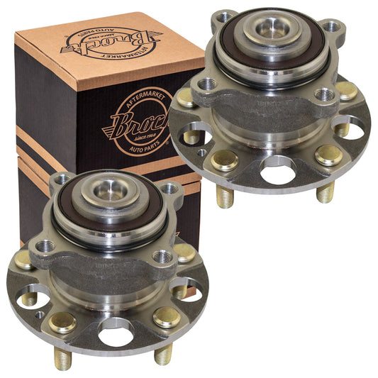 Brock Replacement Pair Set Rear Wheel Hub Bearings Compatible with TSX Accord 42200-TA0-A51 HA590202