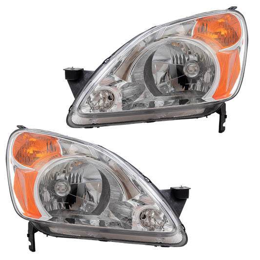 Headlight for 2002-2004 CR-V 33151S9AA01 Set
