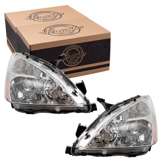 Headlight for 2003-2007 Accord 33101SDAA01 Set HO2502120