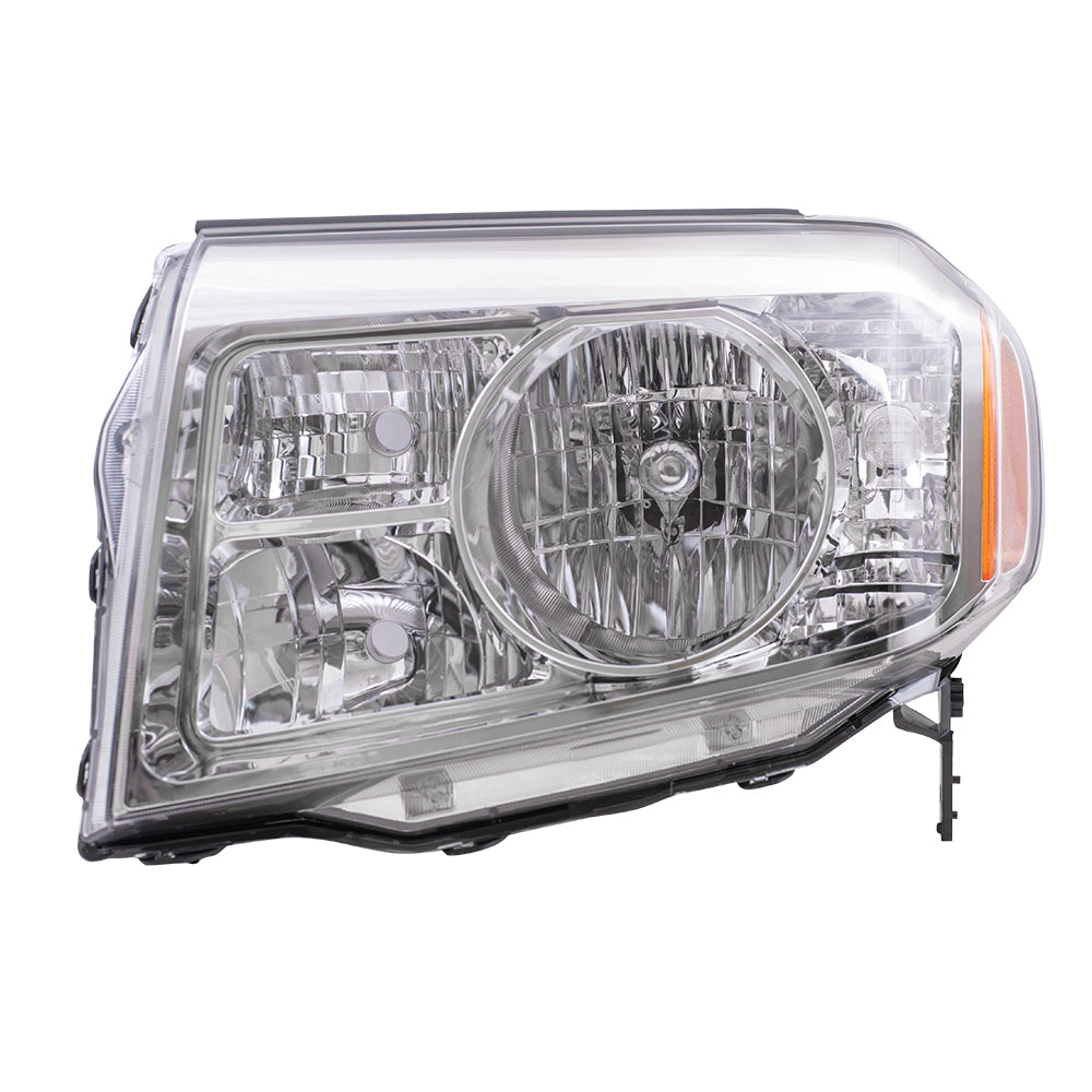 Brock Replacement Drivers Headlight Headlamp Compatible with 2009-2011 Pilot SUV 33150SZAA01