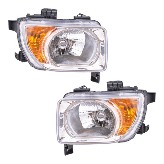 Headlight for 2003-2008 Element EX/LX w/ Chrome Bezel 33151SCVA01 Set HO2518106