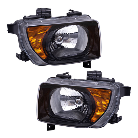 Headlight for 2003-2008 Element EX/LX w/ Dark Bezel 33151SCVA21 Set HO2518114