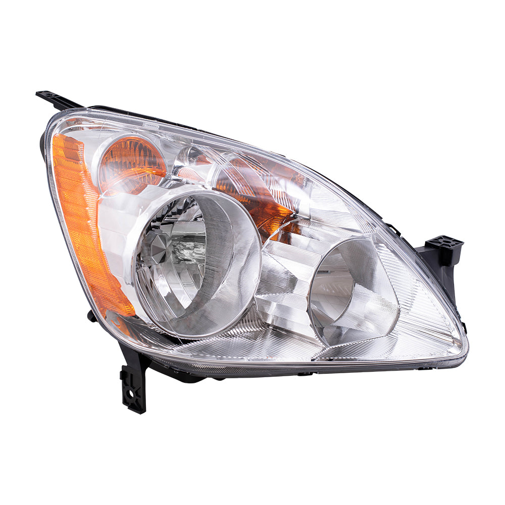 Brock Replacement Passengers Headlight Headlamp Compatible with 05-06 CR-V SUV 33101S9AA11