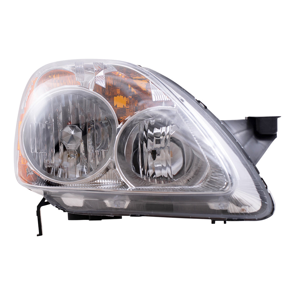 Brock Replacement Passengers Headlight Headlamp Compatible with 05-06 CR-V SUV 33101S9AA11