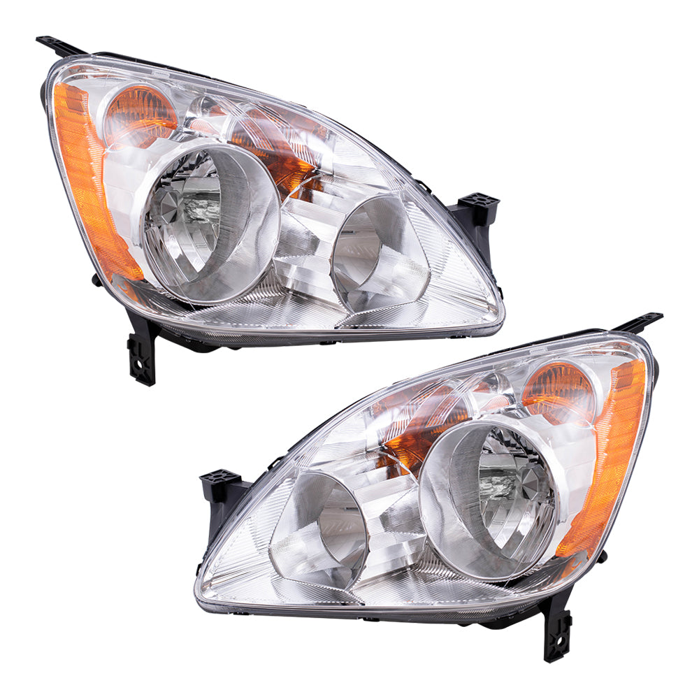Headlight for 2005-2006 CR-V Japan Built 33151S9AA11 Set HO2518107