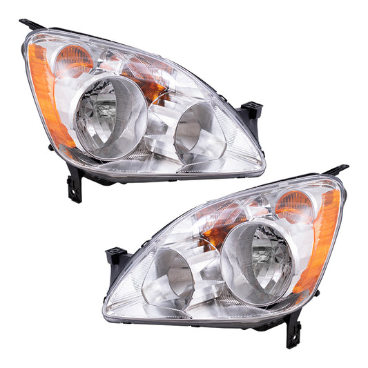 Headlight for 2005-2006 CR-V Japan Built 33151S9AA11 Set