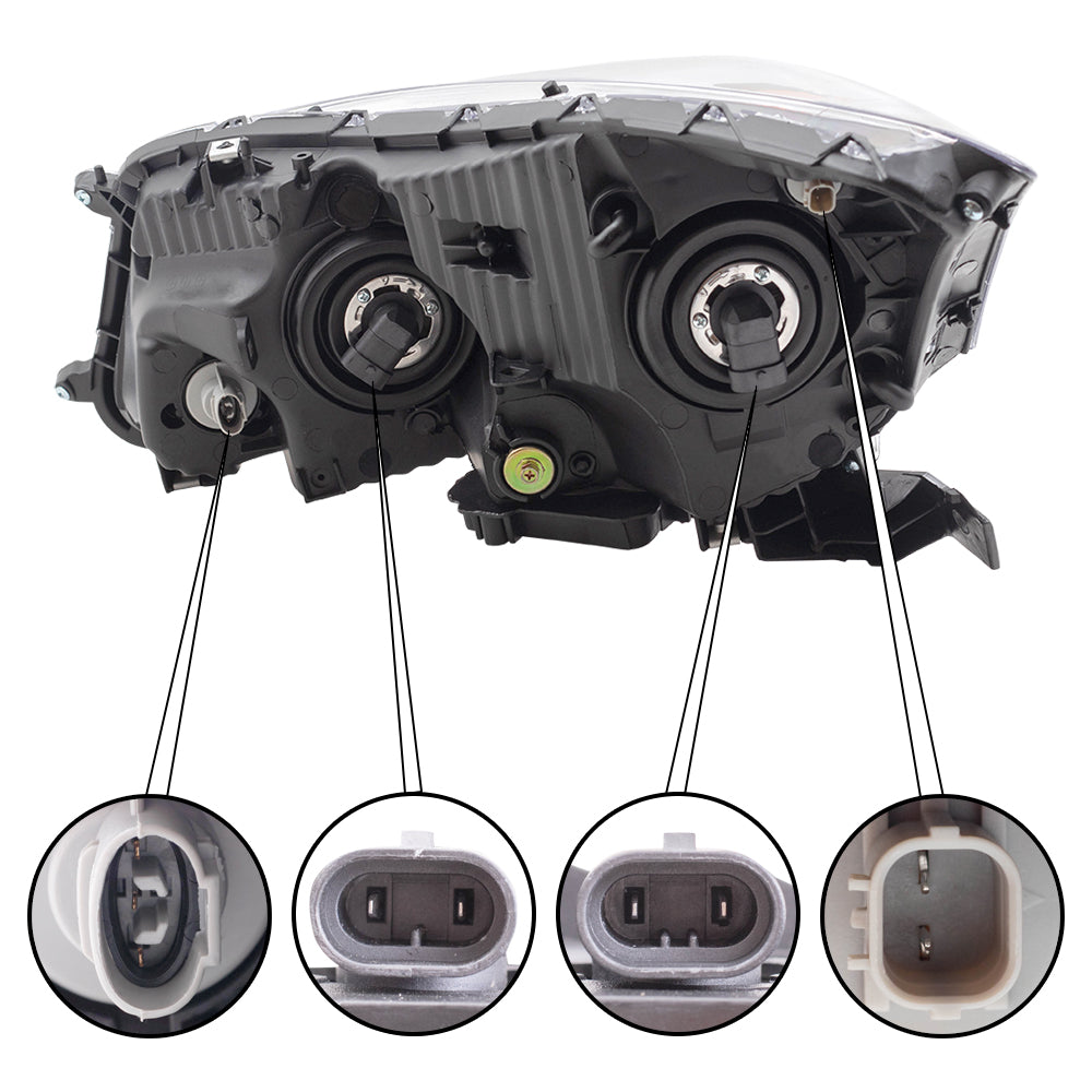 Headlight for 2008-2012 Accord Sedan 33150TA0A01 Set