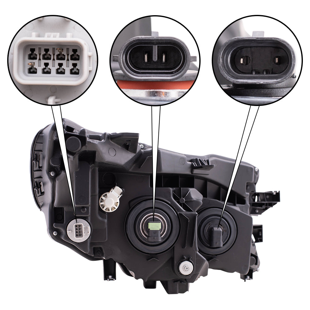Headlight for 2016-2020 Pilot w/o Daytime Running Lights 2017-2020 Ridgeline 33150TG7A02 Left
