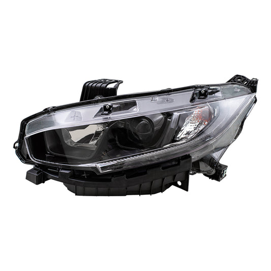 Headlight for 2019-2021 Civic w/ Black Bezel 33150TBAA31 Left