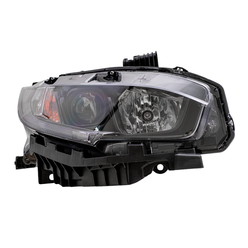 Headlight for 2019-2021 Civic w/ Black Bezel 33150TBAA31 Set