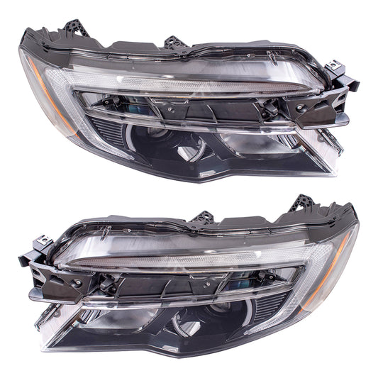 Headlight for 2016-2020 Pilot w/ LED Daytime Running Lights for 2017-2020 Ridgeline 33150TG7A12 Set