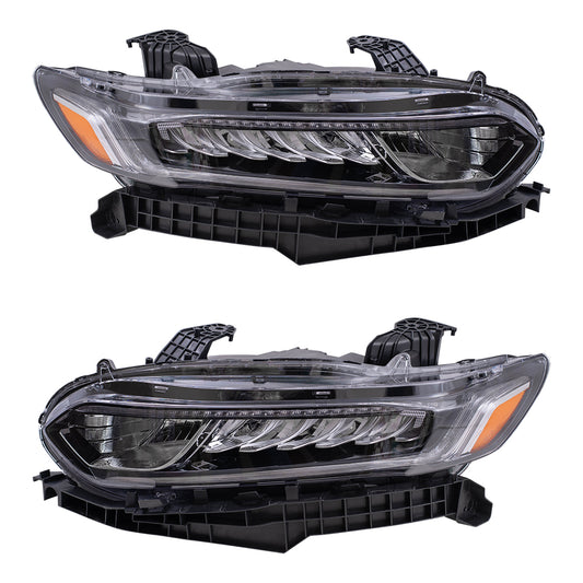 Headlight for 2018-2022 Accord Sedan Except Touring w/ Halogen High Beam 33150TVAA01 Set HO2502187
