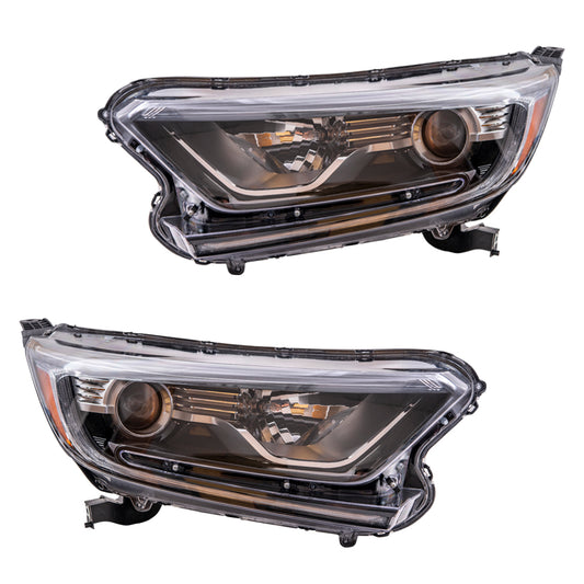 Headlight for 2017-2022 CR-V North America Built w/ Side Cover Bracket 33150TLA305 Set HO2502180