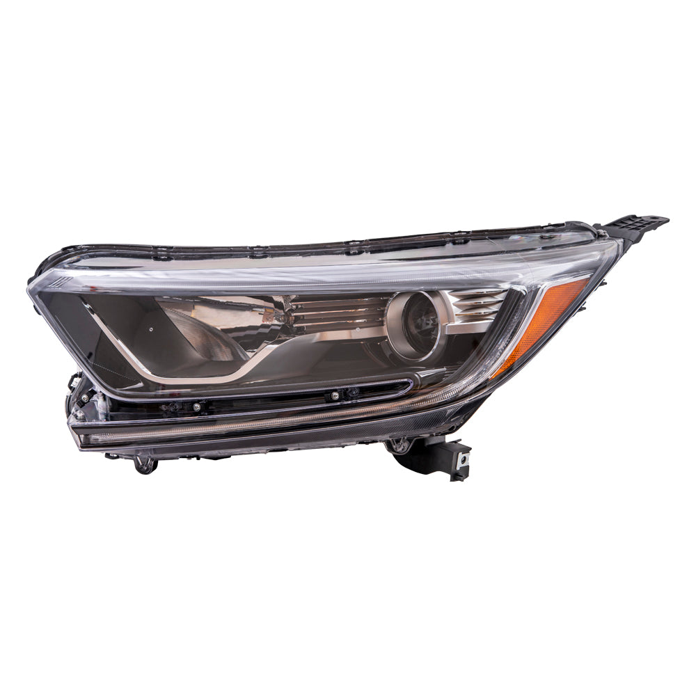 Brock Aftermarket Replacement Driver Left Halogen Combination Headlight Assembly With Side Cover Bracket Compatible With 2017-2021 Honda CR-V North America Built