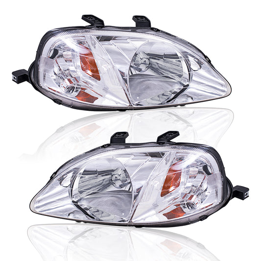 Headlight for 1999-2000 Civic 33101S01A02 Set