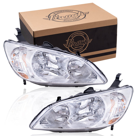 Headlight for 2004-2005 Civic 33101S5AA51 Set